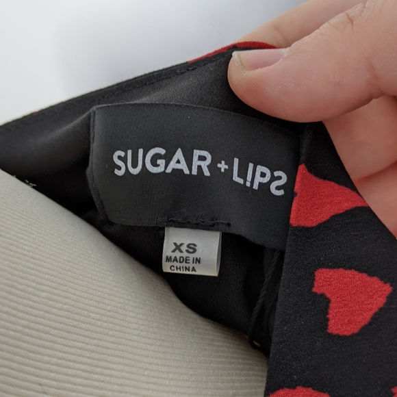 NWT Sugar Lips Heart Ruffle Date Dress Size XS - Picture 5 of 7